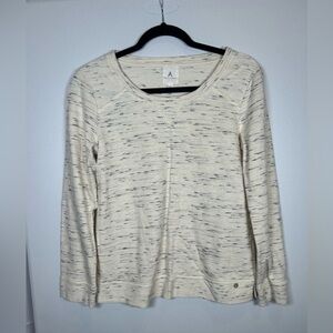 Alfani Intimates Cream/ Gray Patterned Long Sleeve Pullover. So SOFT! Size Med.
